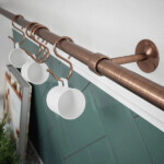 rothley utensil rail antique copper 600mm