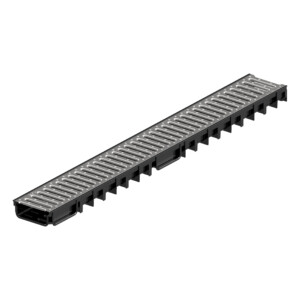 aco easyline h50 channel a15 low profile steel grate 1000mm