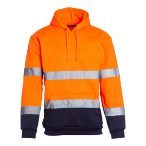 blackrock hi vis hooded sweatshirt orange & navy