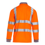 blackrock hi vis long sleeve polo shirt orange
