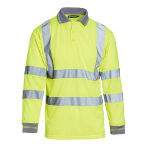 blackrock hi vis long sleeve polo shirt yellow