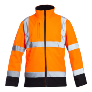 blackrock hi vis softshell jacket orange & black