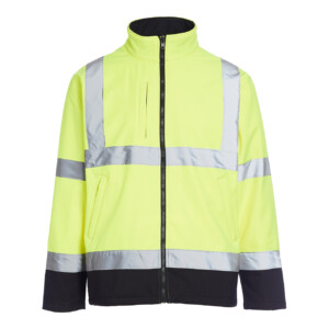 blackrock hi vis softshell jacket yellow & black