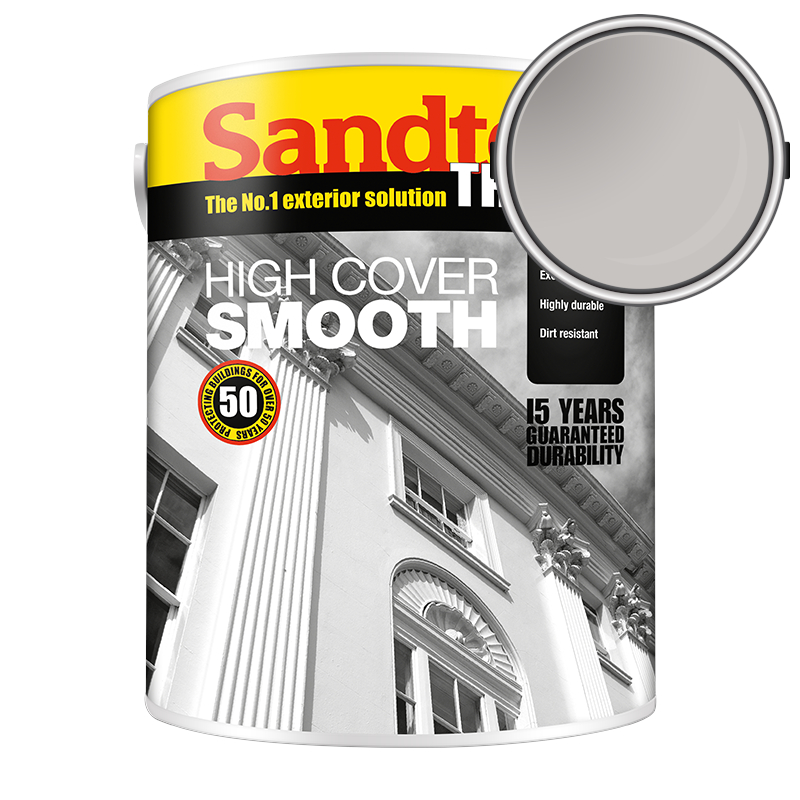 sandtex trade high cover smooth masonry paint gravel 5 litre