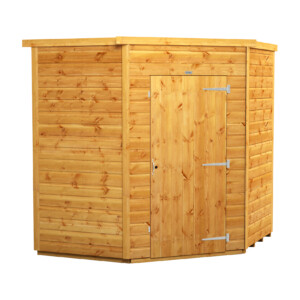 power pent corner shed