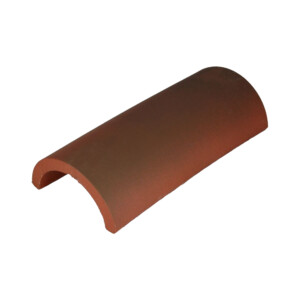 rosemary clay classic plain mixed brindle half round baby/hip ridge tile 300mm