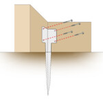 sleepersecure single sleeper corner support spike galvanised