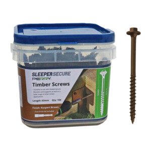 sleepersecure sleeper screws hex head brown 150 tub