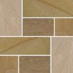 bradstone calibrated autumn green sandstone paving contractor pack 15.3m2