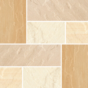 bradstone calibrated fossil buff sandstone paving contractor pack 15.3m2