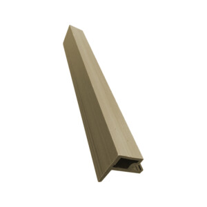 buffaloclad composite slatted end trim natural oak 2500 x 49 x 49mm