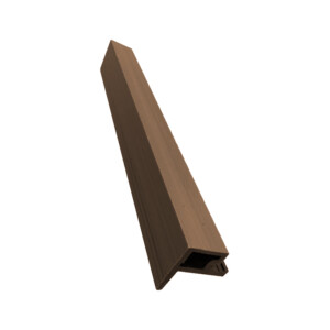 buffaloclad composite slatted end trim natural oak 2500 x 49 x 49mm