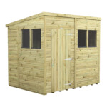 power pressure treated pent shed