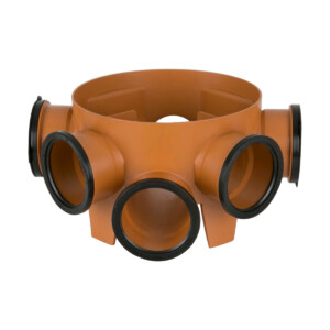 brett martin chamber base 315mm 190mm invert inc. 2 socket plugs