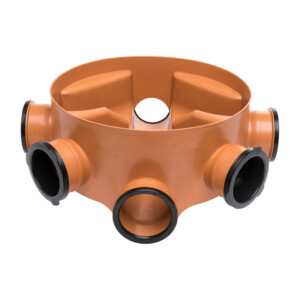 brett martin chamber base 450 x 110mm 225mm invert inc. 3 socket plugs