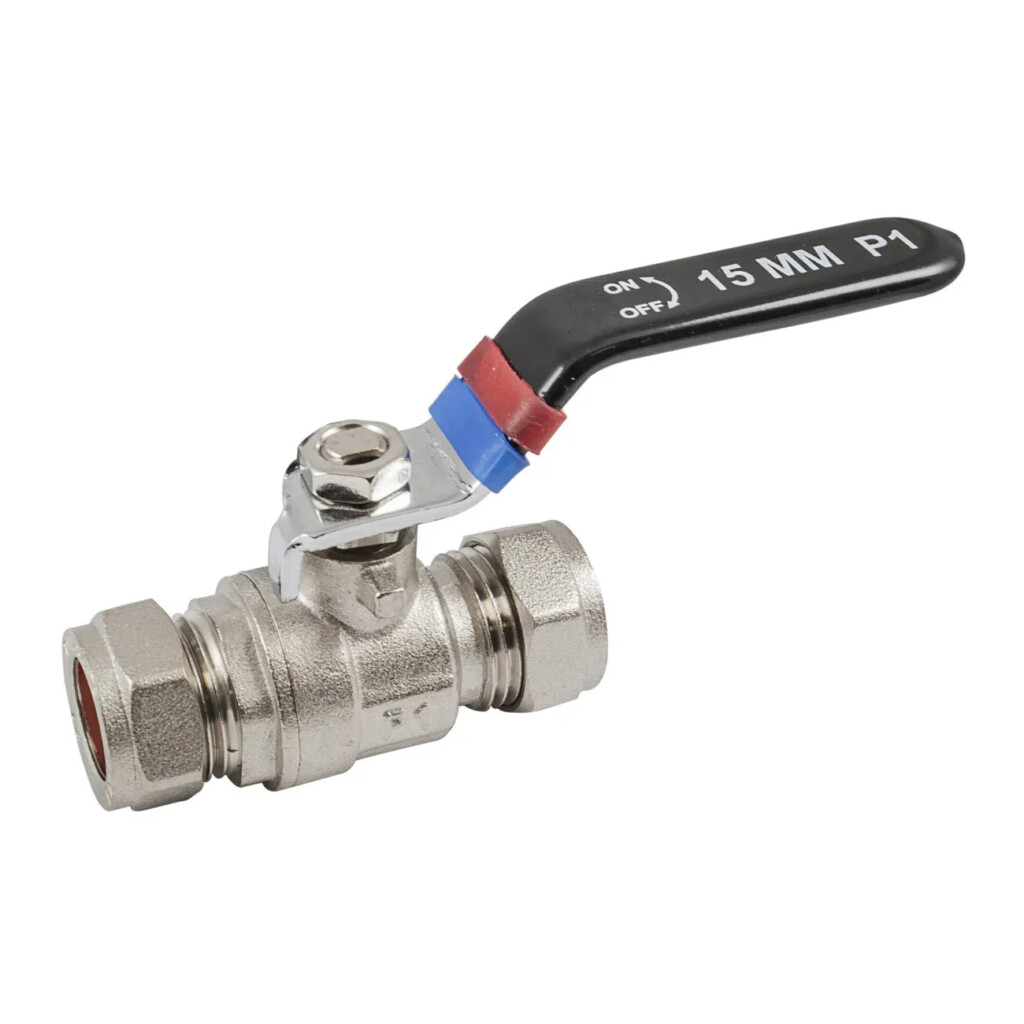 embrass compression level ball valve red & blue bands