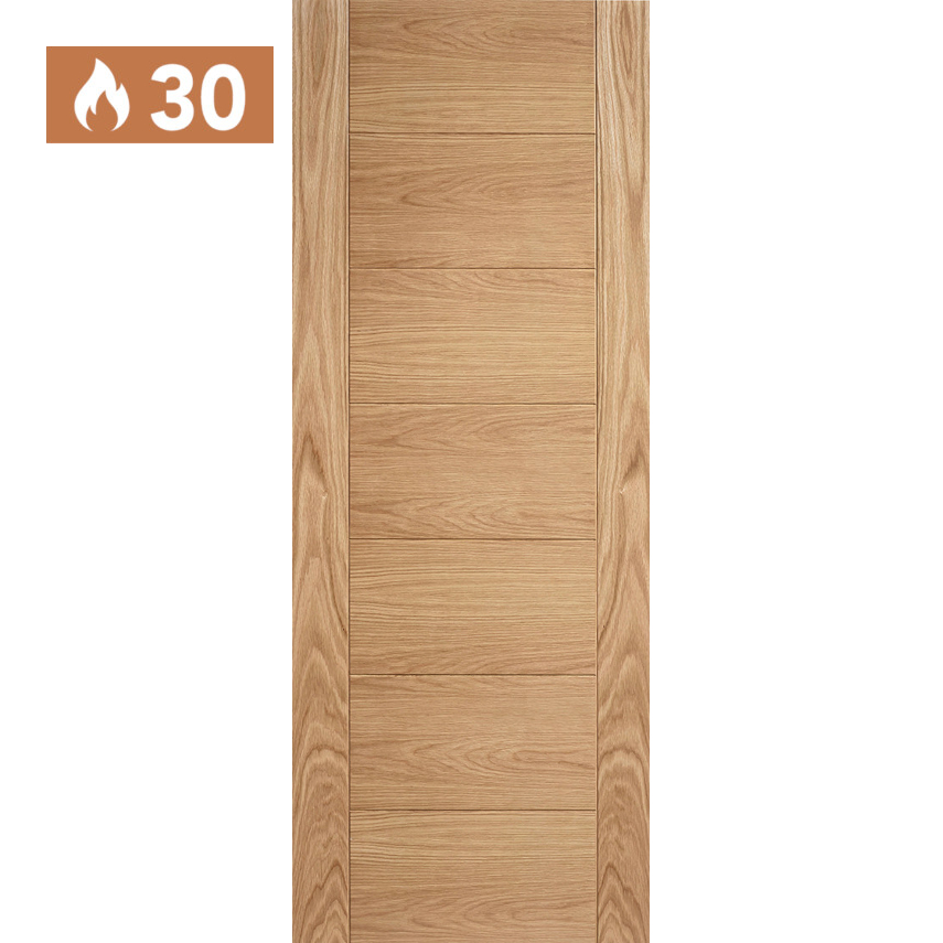 lpd carini internal unfinished oak 7 panel fire door