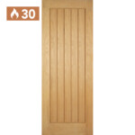 lpd mexicano internal unfinished oak fire door