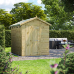 power pressure treated apex security shed