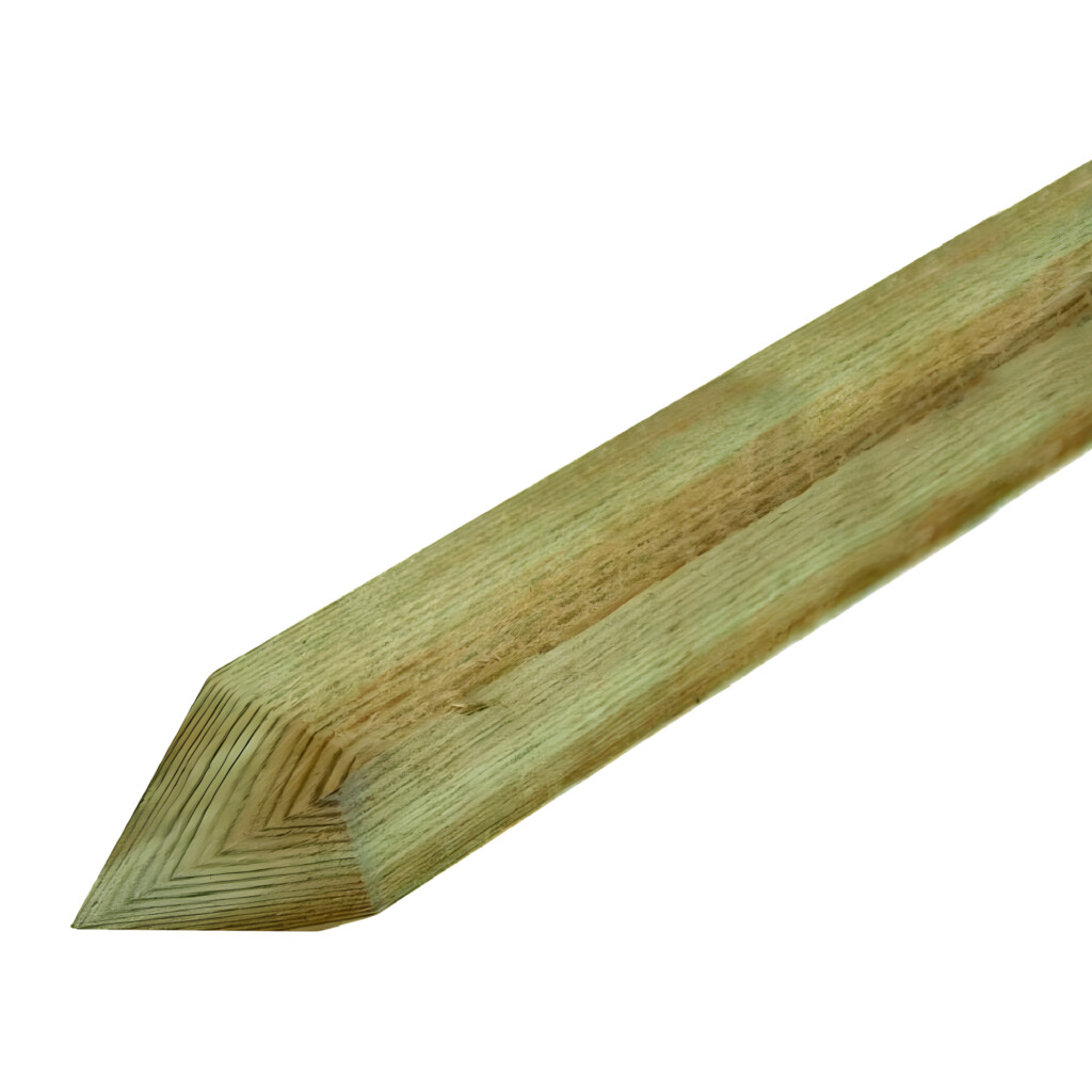 sawn treated green pointed pegs 600 x 50 x 50mm
