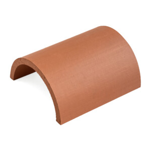 redbank clay plain terracotta half round ridge tile 300mm
