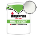 macpherson trade durable matt paint brilliant white 5 litres