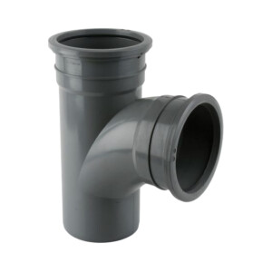 brett martin industrial double socket branch no boss grey 92.5° 160mm