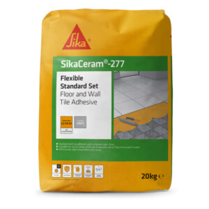 sikaceram 277 flexible standard set floor & wall tile adhesive grey 20kg