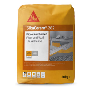 sikaceram 282 fibre reinforced floor & wall tile adhesive grey 20kg