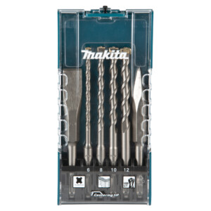 makita 6 piece sds+ hammer drill bit set