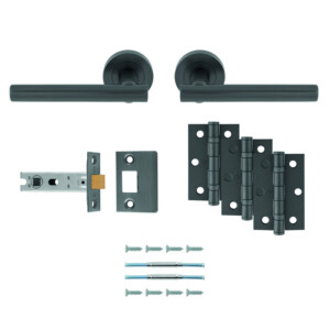 carlisle brass faro door handle lever on rose latch pack anthracite