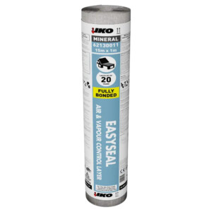 iko sbs easyseal black self adhesive air & vapour control layer (avcl) 15 metres x 1000mm