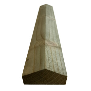 sawn treated green rebated apex capping rail 38 x 50mm