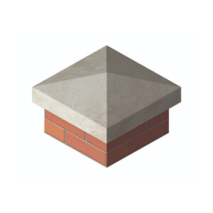 supreme concrete four way weathered concrete pier cap 455 x 455mm