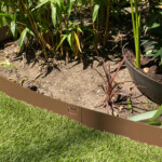 core edge flexible steel path & lawn edging 5 metre kit brown 100mm