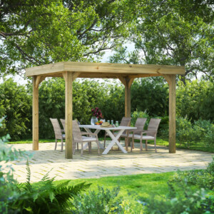 power flat roof gazebos