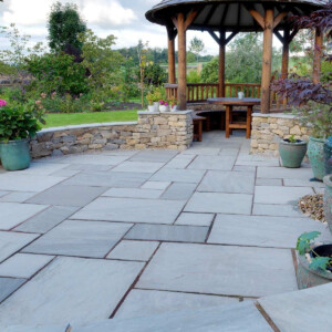 pavestone classic sandstone calibrated paving light grey