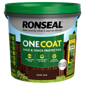 ronseal one coat shed & fence protector forest green 5 litres (copy)