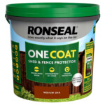 ronseal one coat shed & fence protector dark oak 5 litres (copy)