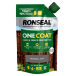 ronseal one coat shed & fence protector refill pouch medium oak 950ml (copy)
