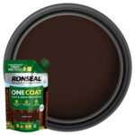 ronseal one coat shed & fence protector refill pouch dark oak 950ml