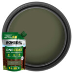 ronseal one coat shed & fence protector refill pouch forest green 950ml
