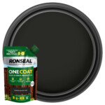 ronseal one coat shed & fence protector refill pouch tudor black oak 950ml