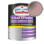 sandtex 10 year exterior multi surface satin paint vintage pink 1